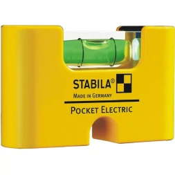 Уровень тип  Pocket Electric  70x20x40мм с магнитом и пазом под отвертку   STABILA