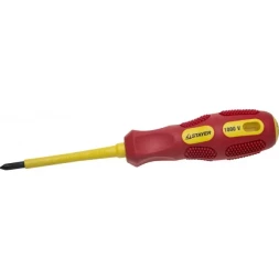 Отвертка STAYER "PROFESSIONAL" "MAX-GRIP" диэлектрическая, двухкомпонентная рукоятка, Cr-V, PH №1x80мм 25828-1-080 G