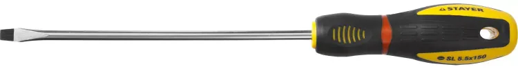 Отвертка STAYER "PROFI" "PROTech", двухкомп рукоятка, намагниченная, Cr-Mo, SL5,5x150мм 25131-05-15_z02 купить в Нягани