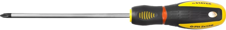 Отвертка STAYER "PROFI" "PROTech", двухкомп рукоятка, намагниченная, Cr-Mo, PH2x150мм 25132-2-15_z02 купить в Нягани