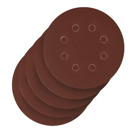 Круг абразивный на ворсовой подложке под &quot;липучку&quot;, перфорированный, P 180, 125 мм, 5 шт Сибртех 738087 купить в Нягани