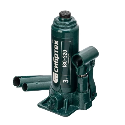 Домкрат гидравлический бутылочный Сибртех 50813, 3 т, 180-320 мм, в пласт. кейсе купить в Нягани