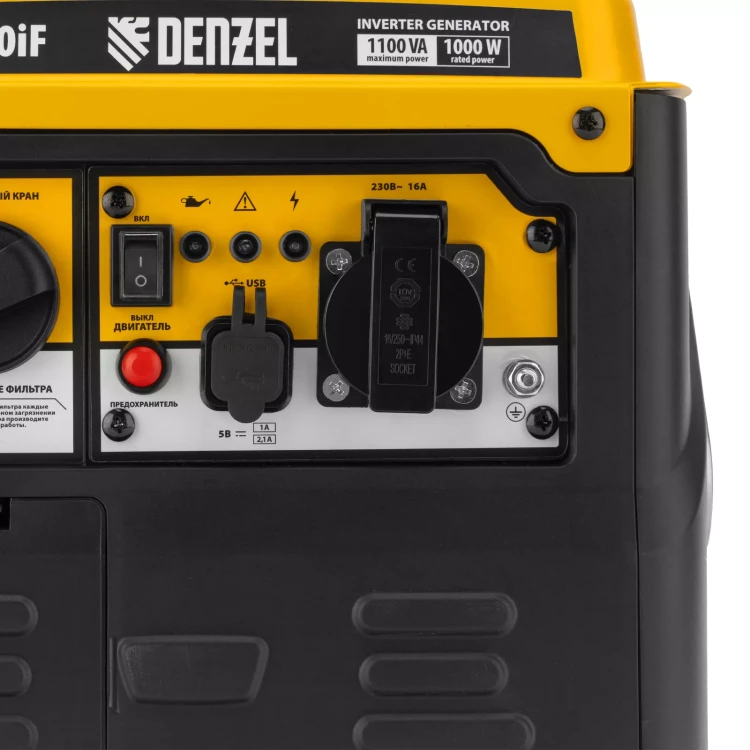 Генератор инверторный DENZEL GS-1100iF 94706, 1,1 кВт, 230 В, ручной старт купить в Нягани