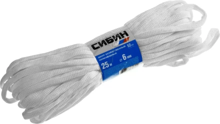 Шнур хозяйственный СИБИН, полиэфирный, длина 25 м, диаметр - 6мм 50266 купить в Нягани