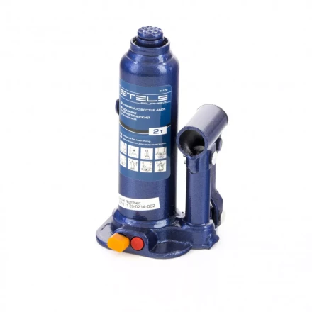 Домкрат гидравлический бутылочный 2 т h подъема 178-338 мм в пластиковом кейсе Stels 51172 купить в Нягани