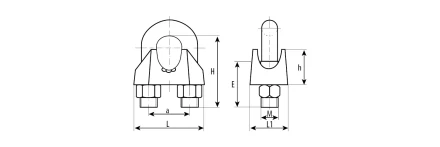 Зажимы троса DIN 741 промфасовка серия ПРОФЕССИОНАЛ купить в Нягани
