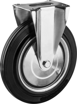 Колеса неповоротные из литой резины с металлическим диском серия ПРОФЕССИОНАЛ купить в Нягани