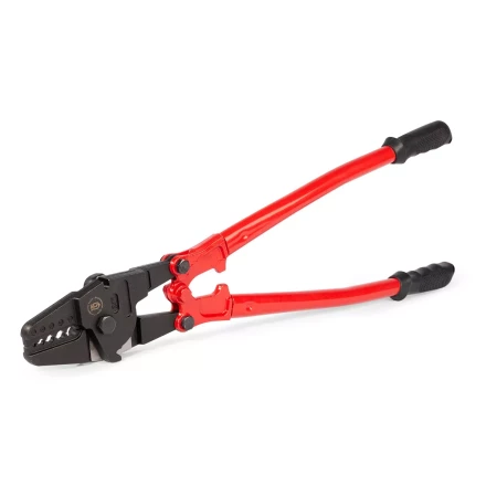 Пресс-клещи КВТ ПК-5-600Т с матрицей для опрессовки стальных тросов овальными алюминиевыми и медными втулками (91984) купить в Нягани