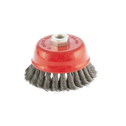 Щетка для УШМ 100 мм М14 &quot;чашка&quot; двухрядная крученая проволока 0,35 мм MTX 74677 купить в Нягани