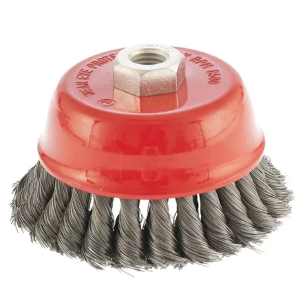 Щетка для УШМ 100 мм М14 &quot;чашка&quot; двухрядная крученая проволока 0,35 мм MTX 74677 купить в Нягани