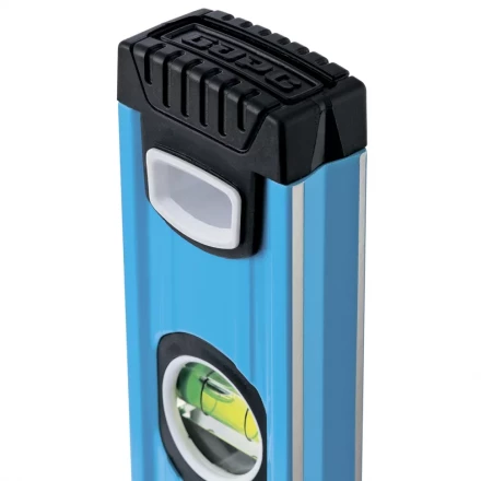 Уровень алюминиевый 1000 мм профиль 1.6 мм фрезерованный ударопрочные заглушки 3 глазка БАРС 34426 купить в Нягани