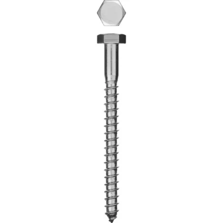 Шурупы ЗУБР &quot;МАСТЕР&quot; с шестигранной головкой, оцинкованные, 8x70мм, 60шт 4-300451-08-070 купить в Нягани