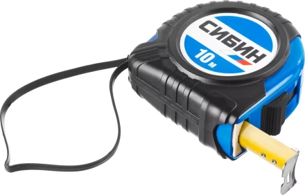 Рулетка СИБИН, обрезиненный пластиковый корпус, 10м/25мм 34019-10-25 купить в Нягани