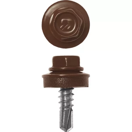 Саморезы ЗУБР &quot;ПРОФЕССИОНАЛ&quot; окраш., RAL 8017 шокол.-коричн., для крепл. кров. матер. к металл. констр., 5.5x25мм, 420шт 4-300315-55-025-8017 купить в Нягани