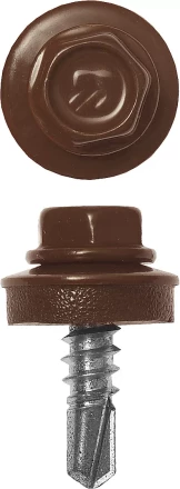 Саморезы ЗУБР &quot;ПРОФЕССИОНАЛ&quot; окраш., RAL 8017 шокол.-коричн., для крепл. кров. матер. к металл. констр., 5.5x25мм, 420шт 4-300315-55-025-8017 купить в Нягани