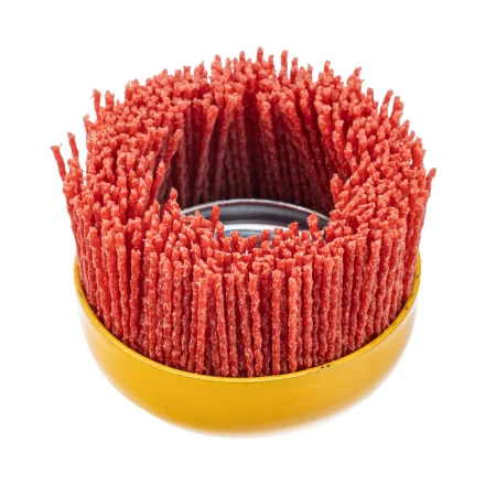 Щетка для УШМ, 75 мм, Чашка, нейлоновая щетина, М14, Denzel 74465 купить в Нягани