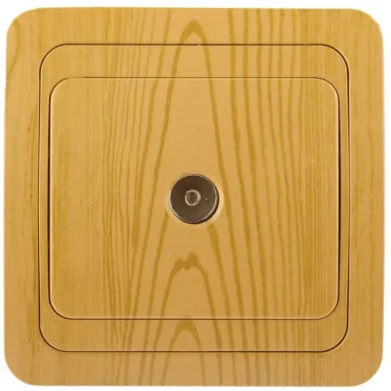 Розетка СВЕТОЗАР &quot;ГАММА&quot; телевизионная, цвет ольха SV-54115-A купить в Нягани