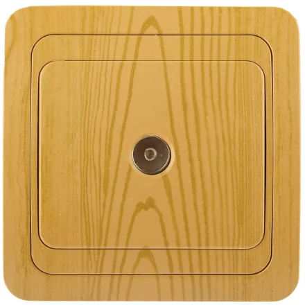 Розетка СВЕТОЗАР &quot;ГАММА&quot; телевизионная, цвет ольха SV-54115-A купить в Нягани