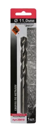 Сверло для металла Р6М5 Ф11,0 мм блистер Энкор 25410 купить в Нягани