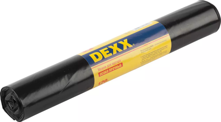 Мешки для мусора DEXX, черные, 120л, 10шт 39151-120 купить в Нягани