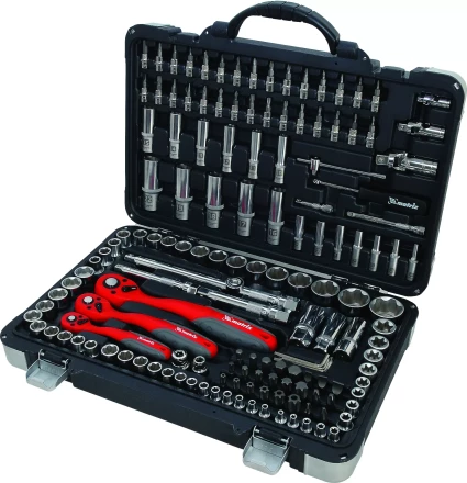 Набор инструмента, 1/4 3/8 1/2 Cr-V S2 усиленный кейс 151 предметов MATRIX PROFESSIONAL 13554 купить в Нягани