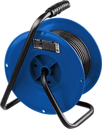 Удлинитель на катушке &quot;ПВС 315&quot;, 40 м, 3500 Вт, 4 гнезда, IP44, ПВС 3х1,5 кв мм, ЗУБР 55081-40 купить в Нягани