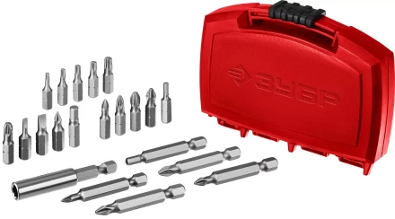 ЗУБР биты МХ-21, CR-V, с магнитным адаптером, набор в компактном ударопрочном боксе (26600-H21) купить в Нягани