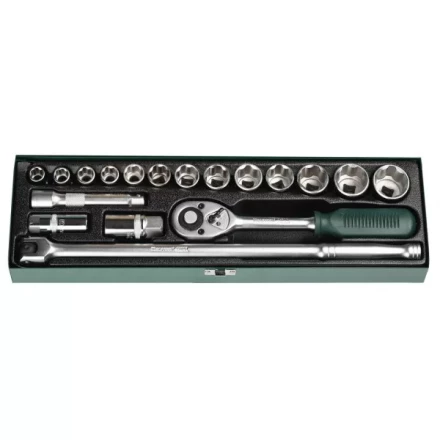 Набор торцовых головок KRAFTOOL &quot;INDUSTRIE QUALITAT&quot; (1/2&quot;) универсальный, Cr-V, металлический кейс, 18 предметов 27892-H18 купить в Нягани