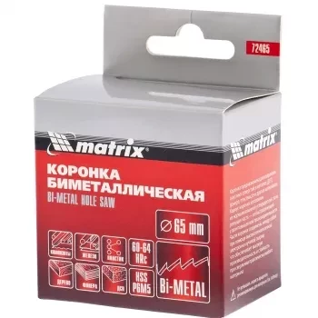 Коронка BIMETAL 65 мм MATRIX 72465 купить в Нягани