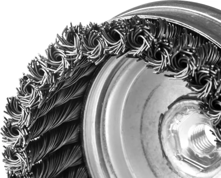 ЗУБР &quot;ПРОФЕССИОНАЛ&quot;. Щетка чашечная усиленная для УШМ, плетеные пучки стальной проволоки 0,8мм, 80ммхМ14 35271-080_z02 купить в Нягани