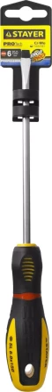 Отвертка STAYER &quot;PROFI&quot; &quot;PROTech&quot;, двухкомп рукоятка, намагниченная, Cr-Mo, SL6,0x150мм 25131-06-15_z02 купить в Нягани