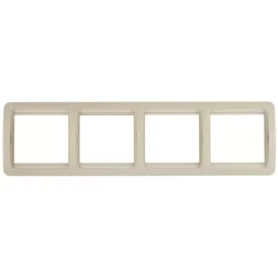 Панель СВЕТОЗАР "ГАММА" четверная горизонтальная, цвет бежевый SV-54150-B