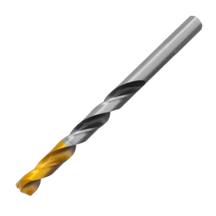 Сверло спиральное по металлу Denzel 8 x 117мм, Р6М5, Golden Tip, многогранная заточка, 718282 купить в Нягани