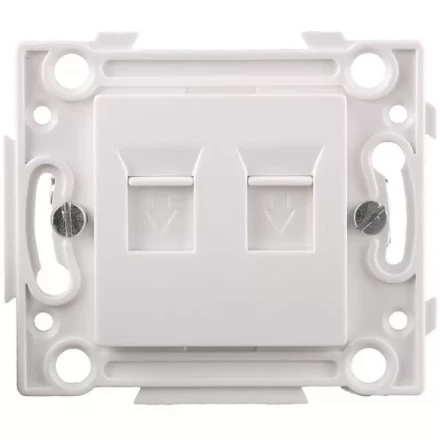 Розетка СВЕТОЗАР телефонная, 2 гнезда SV-55245-2 купить в Нягани