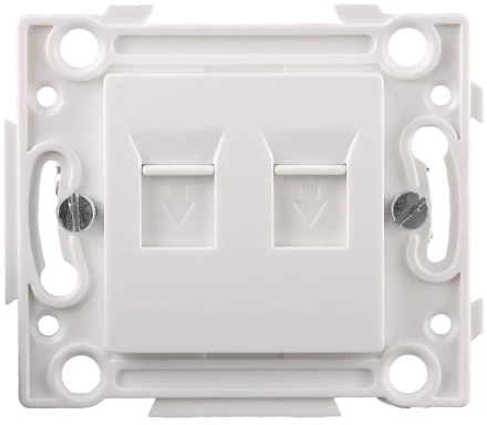 Розетка СВЕТОЗАР телефонная, 2 гнезда SV-55245-2 купить в Нягани