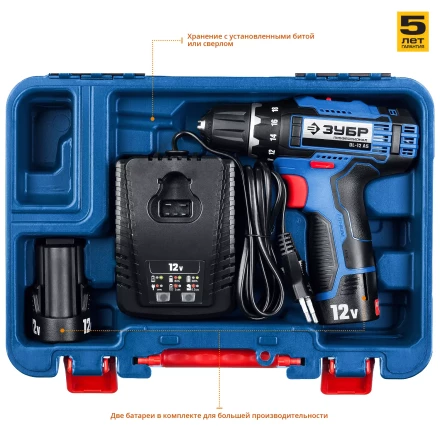 Дрель-шуруповерт 2 АКБ DL-12 A5 серия ПРОФЕССИОНАЛ купить в Нягани
