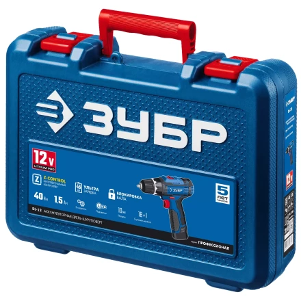 Дрель-шуруповерт 2 АКБ DL-12 A5 серия ПРОФЕССИОНАЛ купить в Нягани