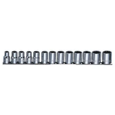 Набор головок торцевых 12-гранных на рельсе 3/8-1-1/8"SAE Jonnesway S05H4213S 49079