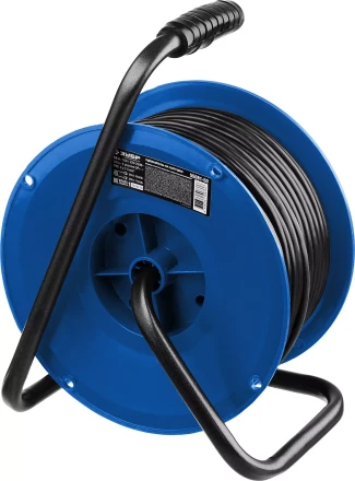 Удлинитель на катушке &quot;ПВС 315&quot;, 50 м, 3500 Вт, 4 гнезда, IP44, ПВС 3х1,5 кв мм, ЗУБР 55081-50 купить в Нягани