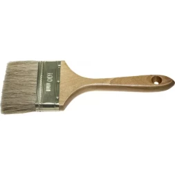 Кисть плоская  ЗУБР "УНИВЕРСАЛ-ЭКСПЕРТ", натуральная щетина, деревянная ручка, 100мм 4-01005-100
