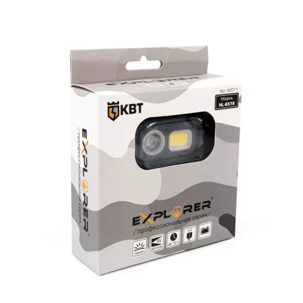 Фонарик налобный светодиодный КВТ HL-6578 с сенсором движения (82071) купить в Нягани