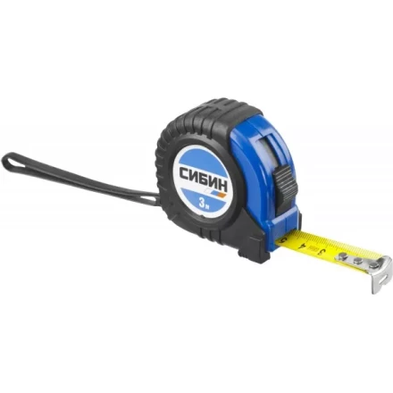 Рулетка СИБИН, обрезиненный пластиковый корпус, 3м/16мм 34019-03-16 купить в Нягани