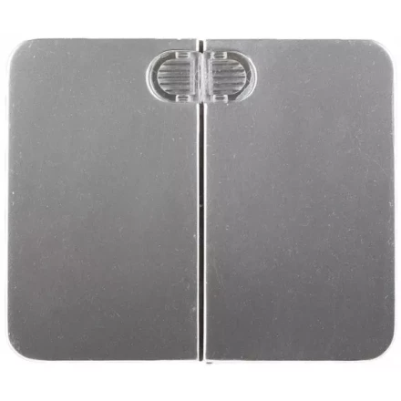 Выключатель СВЕТОЗАР &quot;ГАММА&quot; с подсветкой, двухклавишный, без вставки и рамки, цвет светло-серый металлик, 10A/~250B SV-54135-SM купить в Нягани