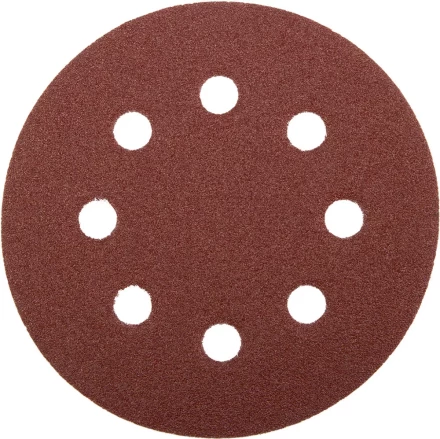 Круг шлифовальный ЗУБР &quot;МАСТЕР&quot; универсальный, из абразивной бумаги на велкро основе, 8 отверстий, Р60, 115мм, 5шт 35560-115-060 купить в Нягани