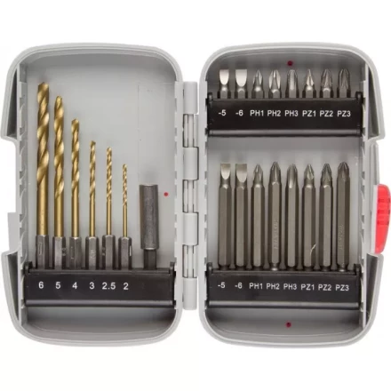 Набор ЗУБР &quot;МАСТЕР&quot;: Насадки для шуруповерта и дрели, биты, биты-сверла, адаптер, 23 предмета 26056-H23 купить в Нягани