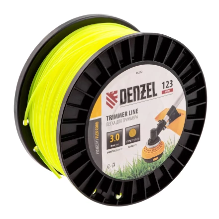 Леска для триммера круглая Denzel, 3,0мм х 123м, на DIN катушке FLEX CORD, 96282 купить в Нягани