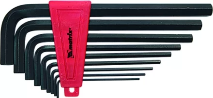 Набор ключей шестигранных имбусовых HEX, 2,0–12 мм, CrV,  9 шт., удлиненные  MATRIX 11227 купить в Нягани