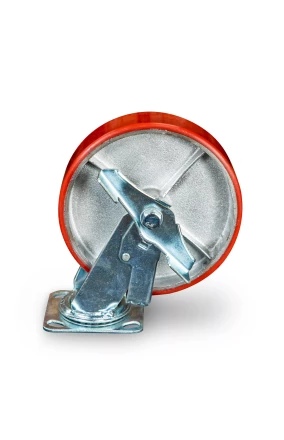 Колесо большегрузное поворотное SCpb 80 200 мм полиуретановое с тормозом (N) 1024153 купить в Нягани