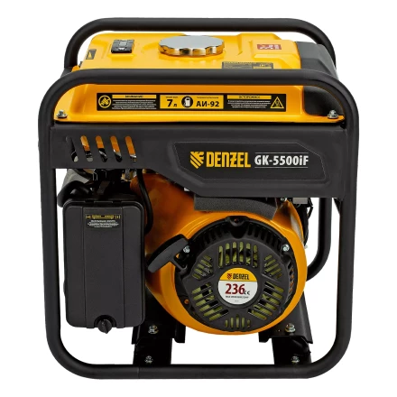 Генератор инверторный DENZEL GK-5500iF, 5,5 кВт, 230 В, ручной старт купить в Нягани