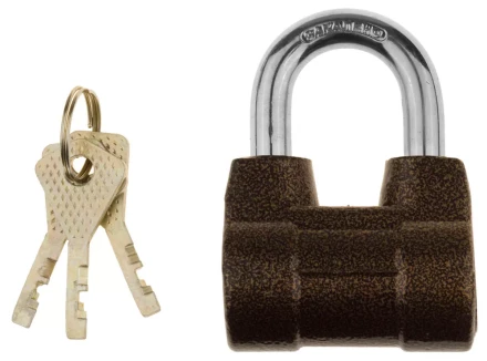 Замок навесной ЗУБР &quot;МАСТЕР&quot; облегченный, дисковый механизм секрета, ключ 7 PIN, дужка d-10мм, 60мм 3720-4_z01 купить в Нягани